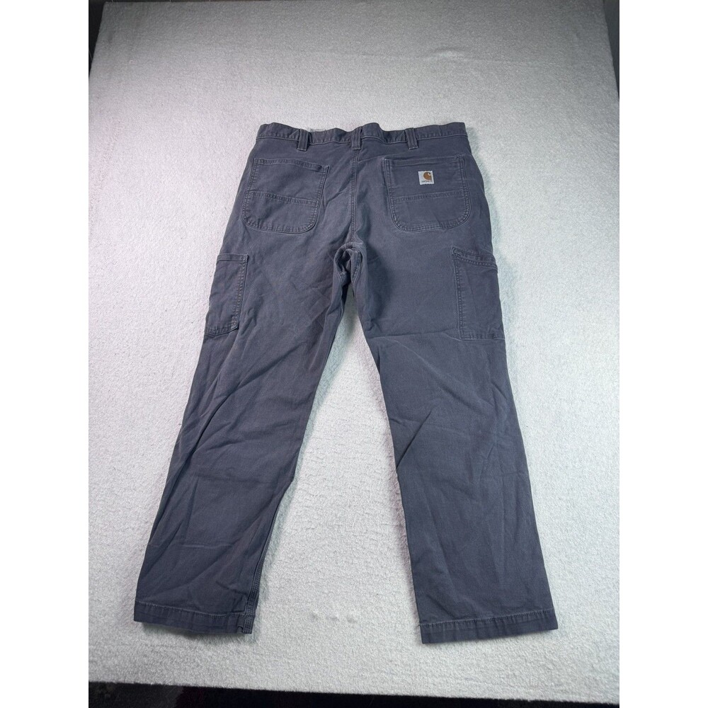 Carhartt Men's Relaxed Fit Work Pants Gray 38x30 Double Front Cargo Pockets